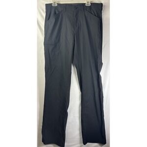 Eddie Bauer Mens Black Performance Pants Stretch Nylon 34x34